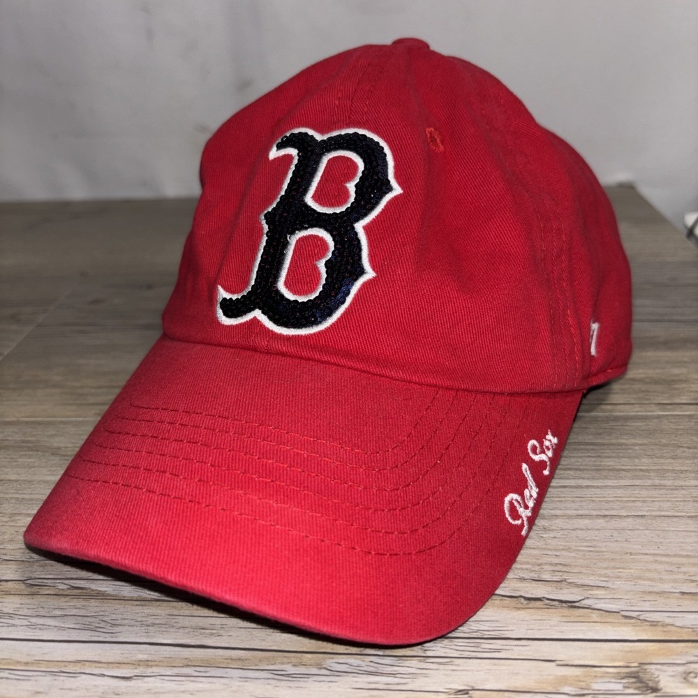 '47 Brand Hat Womens Sequin Boston Red Sox Baseball Cap Fenway Park Collection